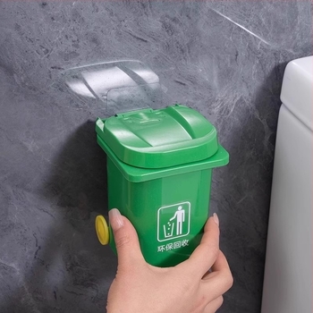 Zidni metalni pepeljarnik s poklopcem i unutarnjom posudom od nehrđajućeg čelika, za kućnu upotrebu