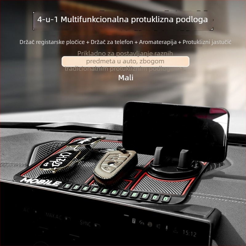 Držač za telefon na ploči automobila – pravokutna višenamjenska protuklizna PVC podloga