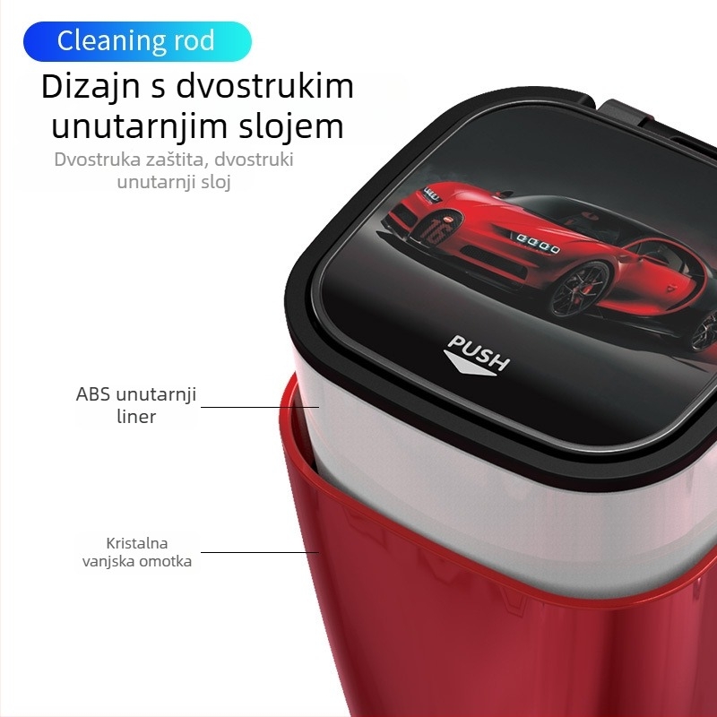 Unutarnji pepeljak za auto s LED svjetlom i kreativnom dvostrukom unutarnjom kutijom – ABS, BY-857