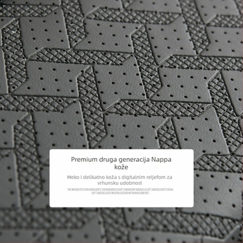 Kožna nadoplata za središnji naslon automobila s držačem za papirnate ubruse i čaše, Model 51, Opća kompatibilnost, Težina 500, Šifra Rzh-51