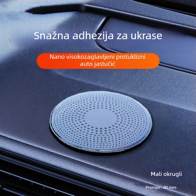 Protuklizna podloga za auto za središnju konzolu — PU materijal, držač za telefon, ljepljiva podloga, otporna na visoke temperature
