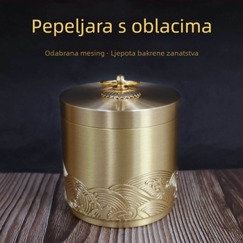 Pepeljara za auto - metal, brend Xin Copper, model Pepeljara, skulpturalna obrada, težina 380 g