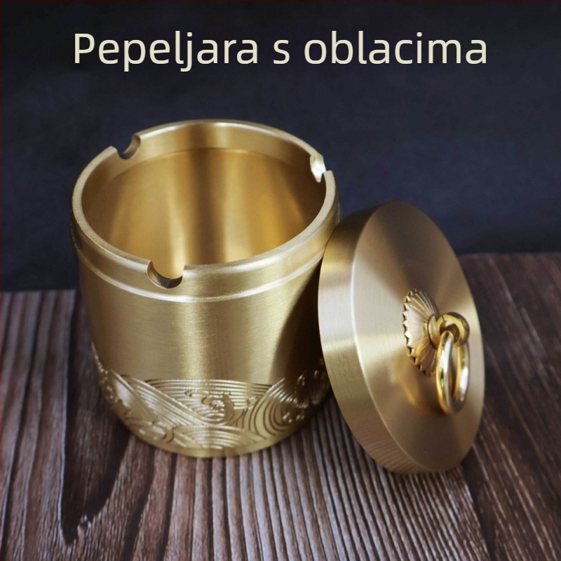 Pepeljara za auto - metal, brend Xin Copper, model Pepeljara, skulpturalna obrada, težina 380 g