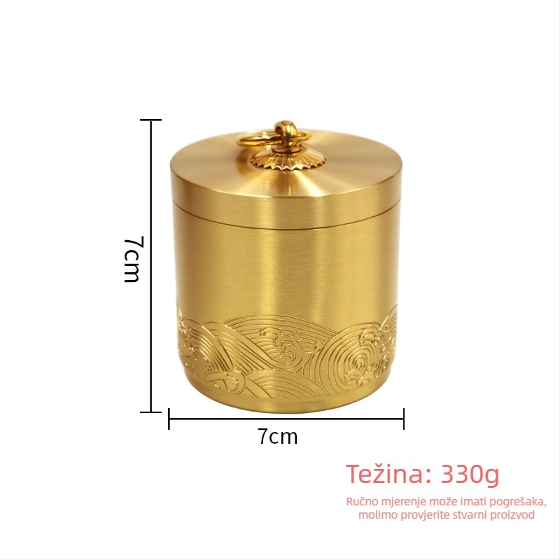 Pepeljara za auto - metal, brend Xin Copper, model Pepeljara, skulpturalna obrada, težina 380 g