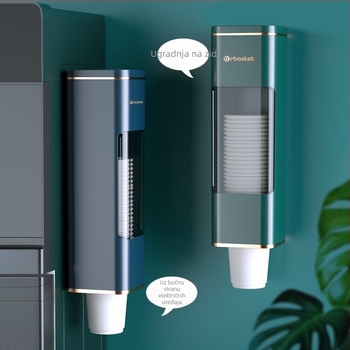 MRBASKET Plastični držač čaša s pričvršćivanjem na zid vakuum priključkom – prijenosan, otporan na prašinu, bez instalacije, 1 sloj, pogodna kuhinja, spavaća soba, kupaonica i dnevni boravak
