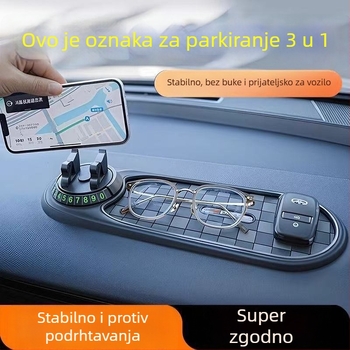 3-u-1 PVC protuklizna podloga za automobilsku ploču, držač telefona, konzolu i navigaciju