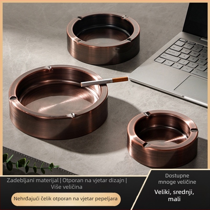 Kaiwang pepećnik od nehrđajućeg čelika – višekratno upotrebljiv, moderan minimalistički dizajn za kafiće i barove