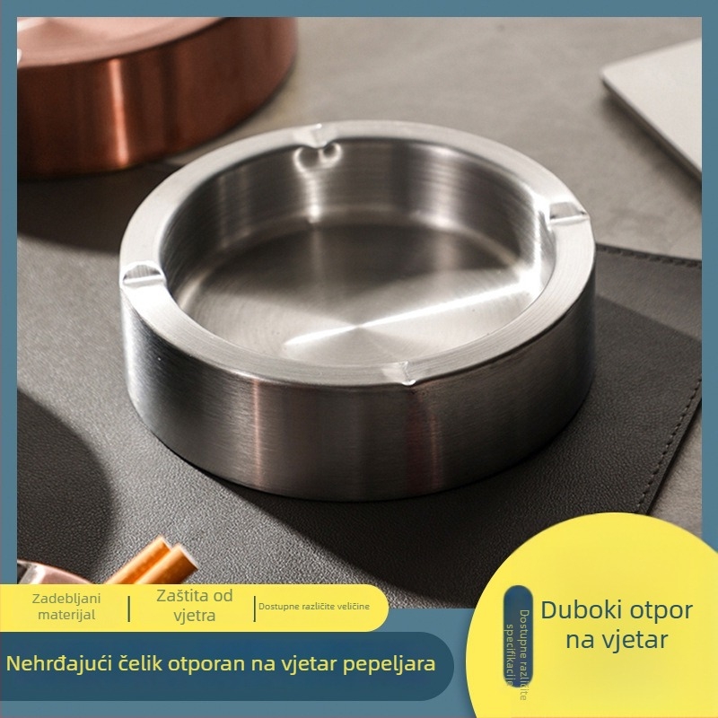 Kaiwang pepećnik od nehrđajućeg čelika – višekratno upotrebljiv, moderan minimalistički dizajn za kafiće i barove