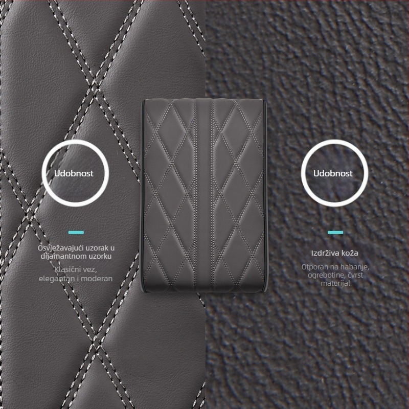 Kožni jastučić za automobil s memorijskom pjenom za podizanje, univerzalna kompatibilnost, prilagođena obrada