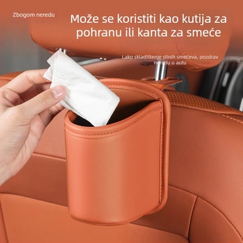 Kožni držač za čašu u automobilu i pretinac za pohranu iza naslonjača za ručku vrata — Brand Fadil, Model Storage Box, Artikal Cup Holder