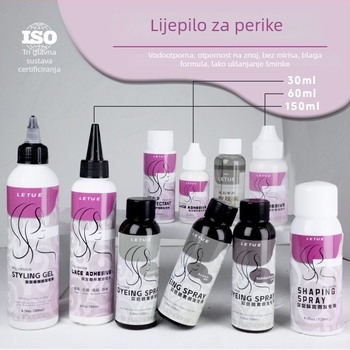 LETUE ljepilo za perike za čipkaste perike | nevidljivo vodootporno lijepljenje, snažan držaj, blaga formula