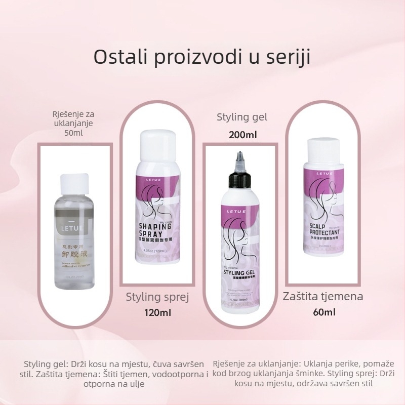 LETUE ljepilo za perike za čipkaste perike | nevidljivo vodootporno lijepljenje, snažan držaj, blaga formula