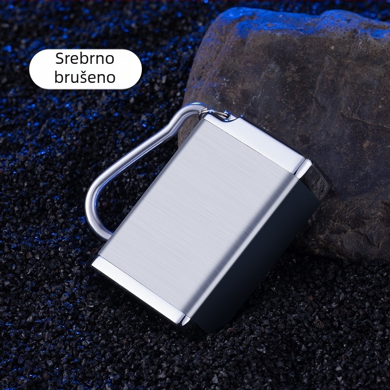 Prijenosni metalni pepelnik za automobil s kukom za vješanje - velika kapacitet, tisak logotipa, prilagodba