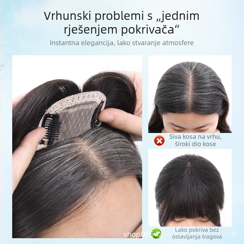 Dio paruke za vrh glave, od pravih ljudskih vlasi, za žene, mehanički obrađeno, model BF379