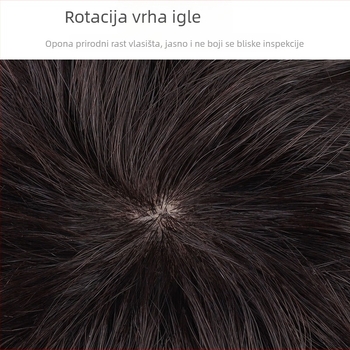 Perika od pravih ljudskih vlasi za žene, potpuno prekrivanje glave, kratka kovrčava kosa, model J03, može se obojiti