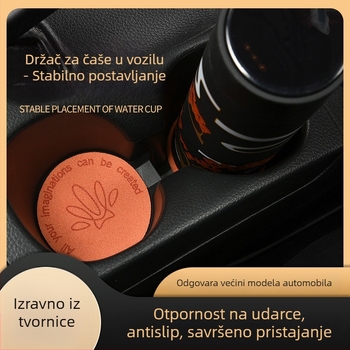 Automobilska podložnica za čašu – PU materijal, model TZ-1001, protivklizna, otporna na udarce, univerzalni tip