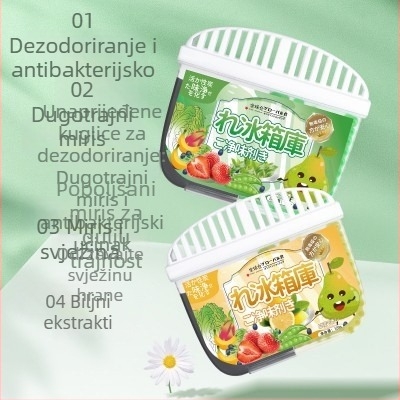 Kutija za dezodoriranje hladnjaka s aktivnim ugljem i sterilizacijom, SAFEBET domaća marka, 120 g, pakiranje 100 kom
