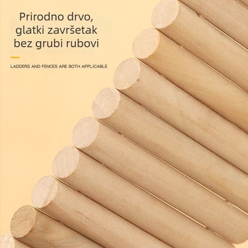 Dekor za kavez za hamstera: drveni lukasti most, penjačka ljestvica i pregrade