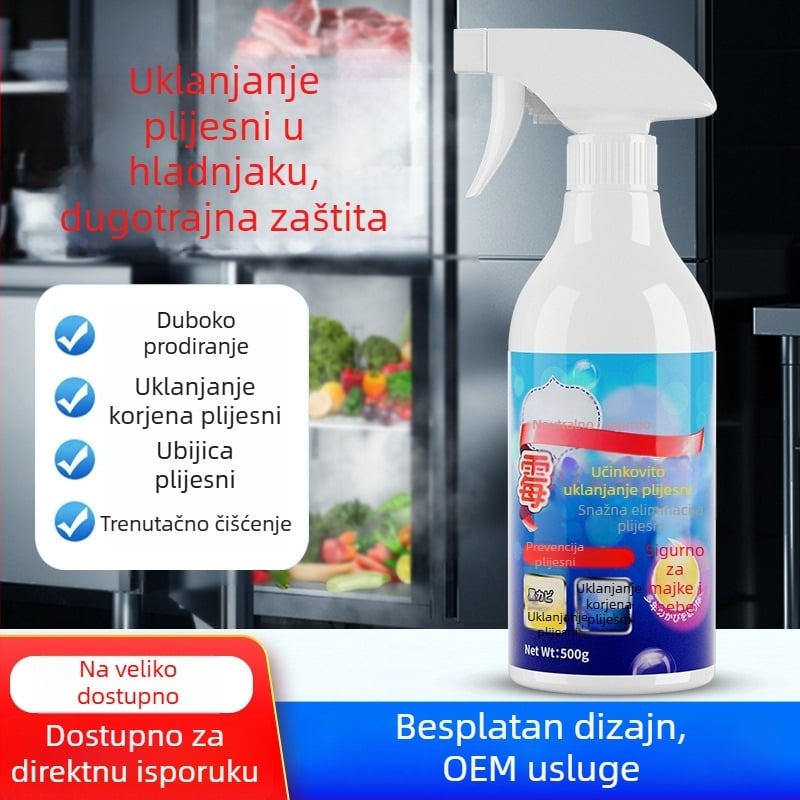 Lian Jie sprej za uklanjanje plijesni – za zidove, hladnjake i brtvene gumice perilice; 500 ml; dubinska dezinficija, uklanjanje mirisa; višenamjenski čistač