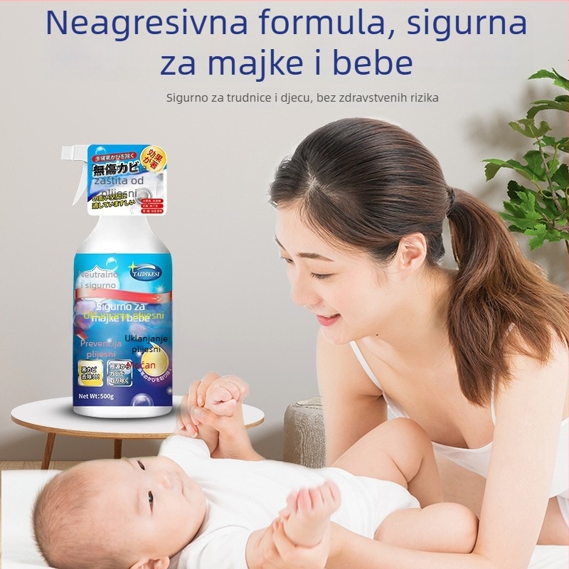 Lian Jie sprej za uklanjanje plijesni – za zidove, hladnjake i brtvene gumice perilice; 500 ml; dubinska dezinficija, uklanjanje mirisa; višenamjenski čistač