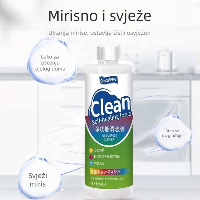 Qingxiang višestruko sredstvo za čišćenje za kućnu upotrebu — za frižider, zamrzivač, kupaonu i podove; 400 ml; duboka dezinfekcija; svjež miris; izdržljiva zaštita; sigurna dezinfekcija