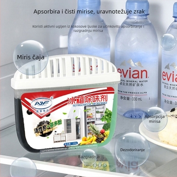 Deodorizant za hladnjak Aijia Youfang – apsorpcija mirisa, očuvanje svježine, sterilizacija; miris limuna; 120 g; aktivni ugljen i čaj