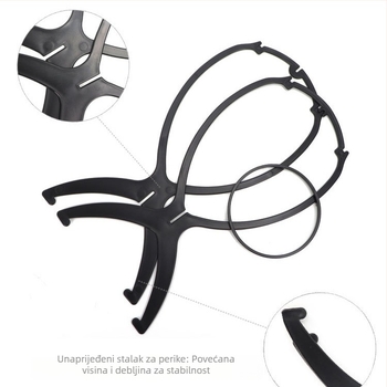 Lois Set za njegu perike — Čelična češalj, Otopina za njegu, Stalak za kosu, Mreža za kosu (3- ili 5-dijelni set)