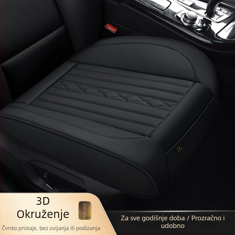 Kožna navlaka za auto – univerzalni pokrov za četiri godišnja doba, rubni završetak, sportski stil; kožna površina; punilo od sintetičkih vlakana; dekoracija i ventilacija