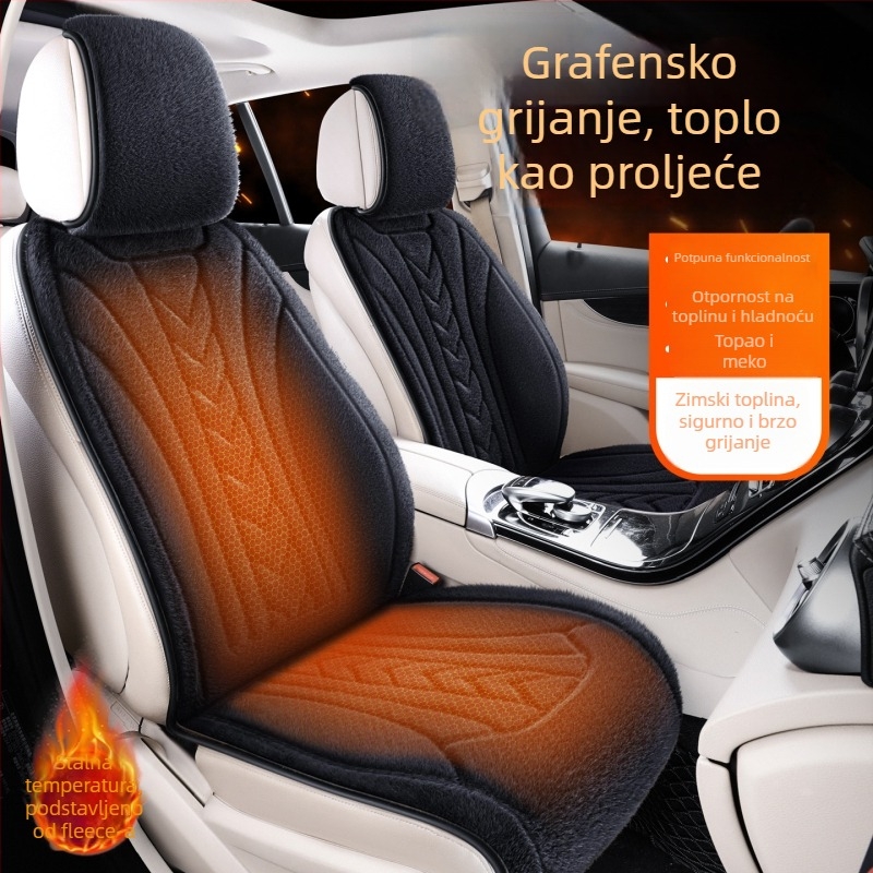 Grijana podloga za sjedenje u automobilu s Ferret Fleece površinom i punilom, zimi, prilagodba dostupna (Funkcija: grijanje; Sezona: zima; Materijal površine: Ferret Fleece; Materijal punjenja: Ferret Fleece; Prilagodba: Da)