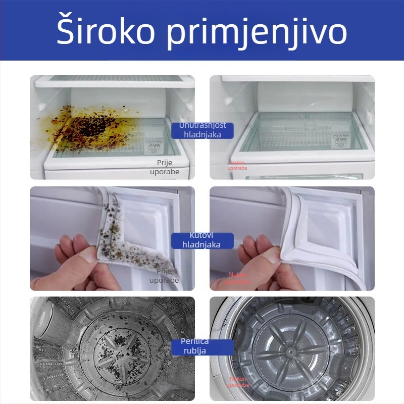 Hebson Deodorizirajući čistač za hladnjak — antibakterijski, uklanja mirise, čišćenje, uklanja plijesan; blag miris; pakiranje 25 kom.