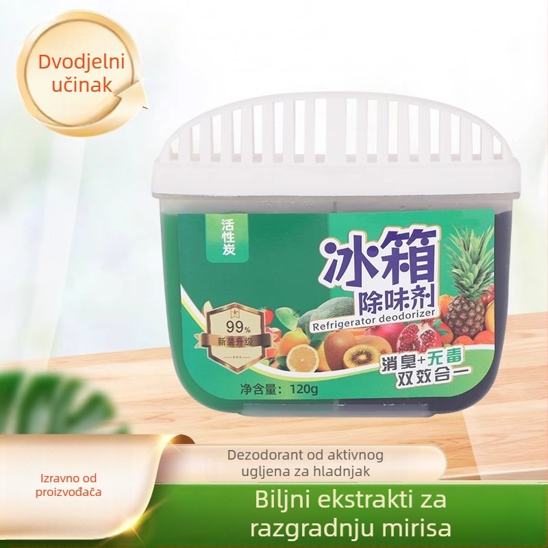 Osvježivač hladnjaka s aktivnim ugljenom i polifenolima čaja – uklanja mirise i održava svježinu; kutija 60 komada; neto težina 120 g