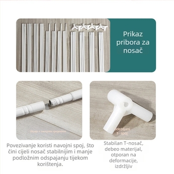 T- spoj za mrežu protiv komaraca – čelični nosač, univerzalna primjena, podržana ugradnja u jednom koraku