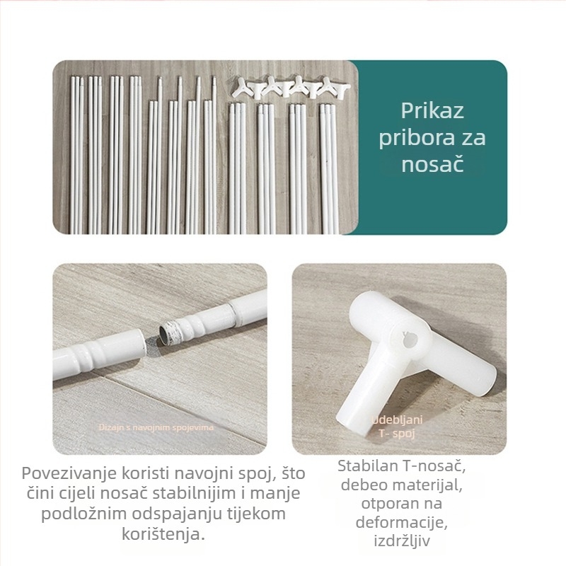 T- spoj za mrežu protiv komaraca – čelični nosač, univerzalna primjena, podržana ugradnja u jednom koraku