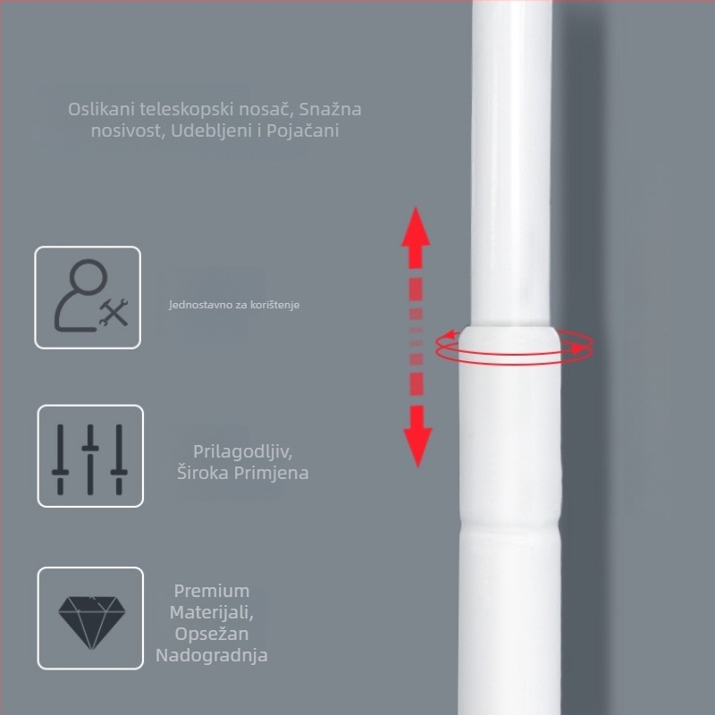 Okvir baldahina za studentski dom — metalni, lakirani, mreža protiv komaraca, za gornji i donji krevet, bez ugradnje