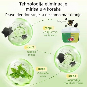 Chladnjak dezodorans – višenamjenski sredstvo za uklanjanje mirisa s čajnim polifenolima + aktivnim ugljenom, 120 g, podrijetlo Guangdong, Kaiazhi