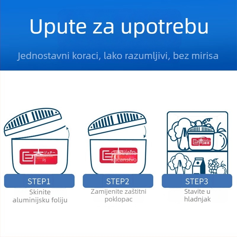 Juqi osvježivač hladnjaka s aktivnim ugljem – protiv plijesni i antibakterijski, 150 g