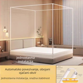 Okvir mreže protiv komaraca s tri vrata, zip-tent stil, okvir od bojano željezo i obojene nosače, potreban je montaža