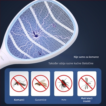 Električna mreža za komarce za unutarnju uporabu, ABS kućište, NiZnFe mreža, napajanje bez ugrađene baterije, pokrivenost 31–40 m²