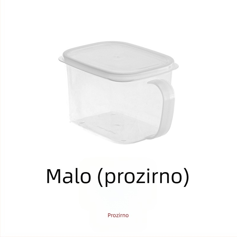 Kutija za pohranu u hladnjaku s ručkom i poklopcem, otporna na mirise, čuva svježinu, plastična