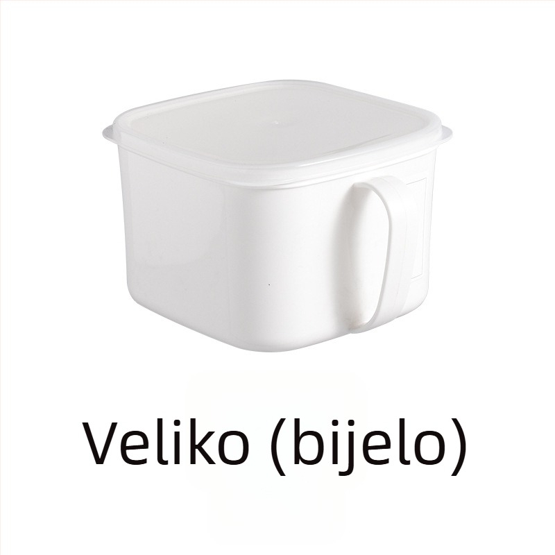 Kutija za pohranu u hladnjaku s ručkom i poklopcem, otporna na mirise, čuva svježinu, plastična