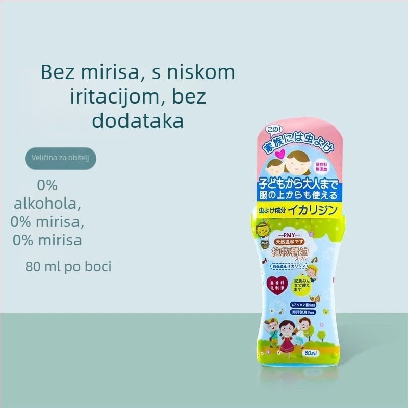 Sprej protiv komaraca – tekući oblik, 80 ml/200 ml, netoksičan, pesticidni certifikat WP20120071