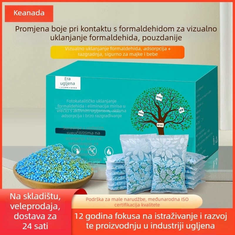 Torba od bambusovog aktivnog ugljena za uklanjanje formaldehida – fotokatalizator aktivirani ugljen, bez mirisa, za prostoriju