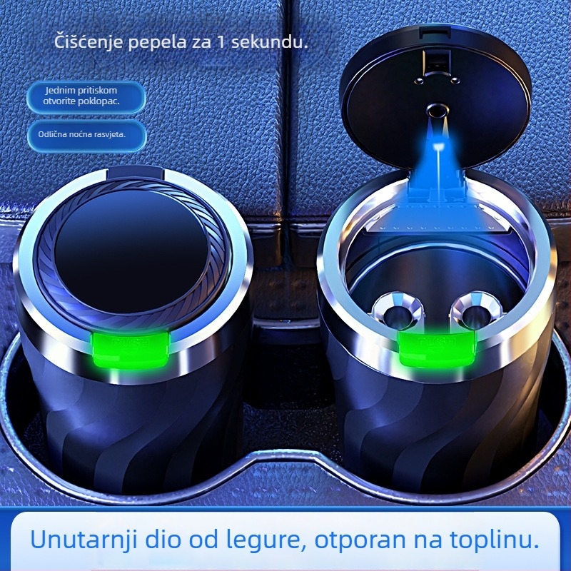 Automobilska pepeljara BY-1351 s plastičnim tijelom za središnju konzolu, 160 g, Bymaocar