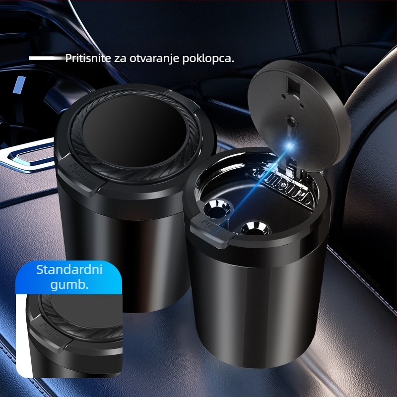 Automobilska pepeljara BY-1351 s plastičnim tijelom za središnju konzolu, 160 g, Bymaocar