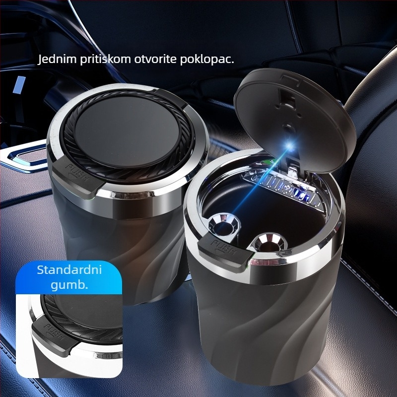 Automobilska pepeljara BY-1351 s plastičnim tijelom za središnju konzolu, 160 g, Bymaocar