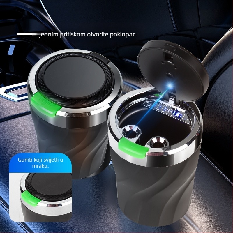 Automobilska pepeljara BY-1351 s plastičnim tijelom za središnju konzolu, 160 g, Bymaocar