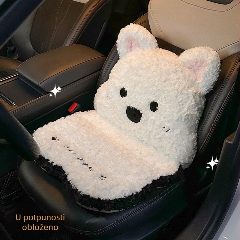 Podložak za auto sjedalo s integriranom podrškom za lumbalni dio, protuklizna, za sve sezone, površina: fleece, punjenje: PP pamuk, jedinstveni komad