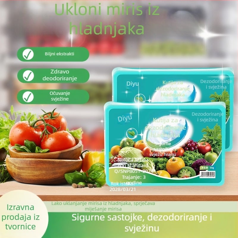 Kutija za deodoriranje hladnjaka, osvježavajući miris, 60 g, podrijetlo Zhejiang, Kina