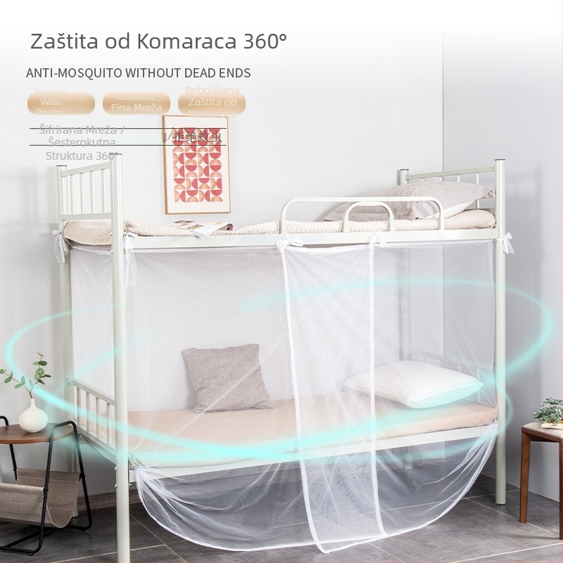 Mreža protiv komaraca za studentski dom, sklopiva mreža, dvostruka vrata, bez ugradnje, poliester