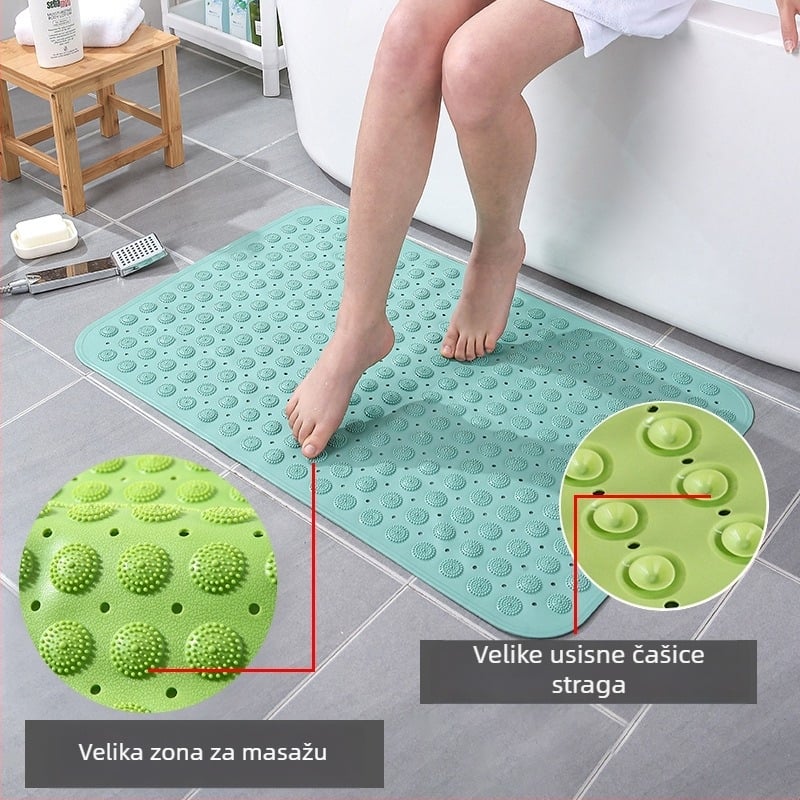 Protuklizna prostirka za kupaonicu, PVC, kvadratnog oblika, kupaonica, moderan minimalistički stil, periva